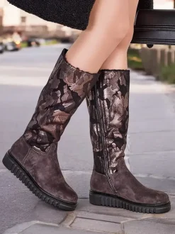 Royalfashion Damskie kozaki do kolana Molis