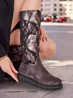 Royalfashion Damskie kozaki do kolana Molis