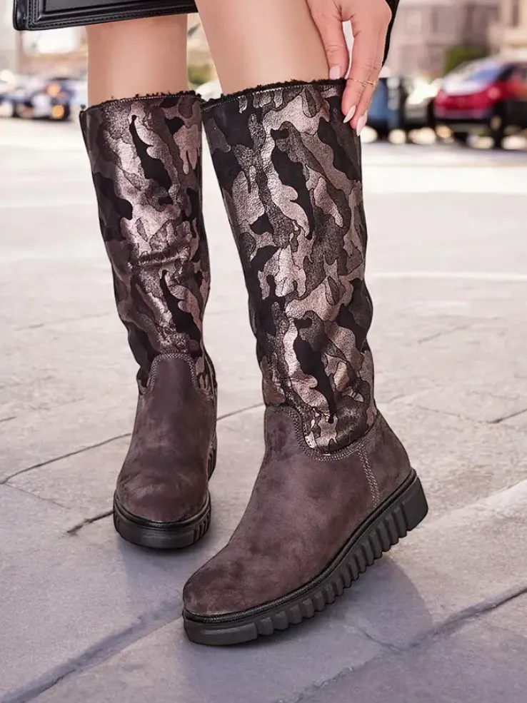 Royalfashion Damskie kozaki do kolana Molis