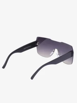 Royalfashion Damskie kwadratowe okulary przeciwsłoneczne z lustrzanym wykończeniem