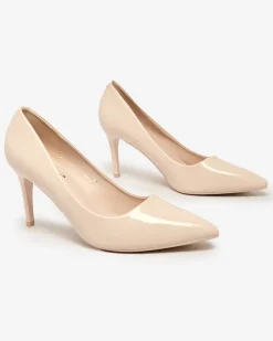 Royalfashion Damskie lakierowane czółenka na szpilce Emeriers