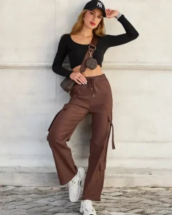 Royalfashion Damskie materiałowe spodnie typu bojówki