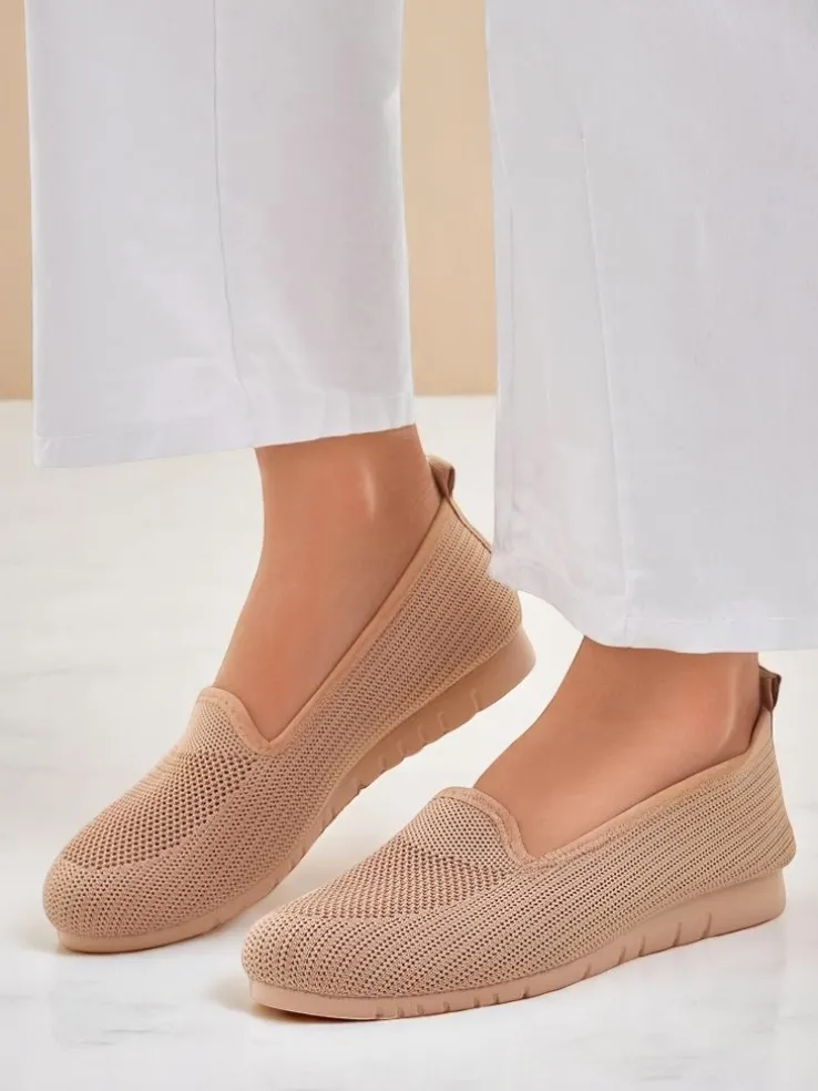 Royalfashion Damskie materiałowe mokasyny Caerit