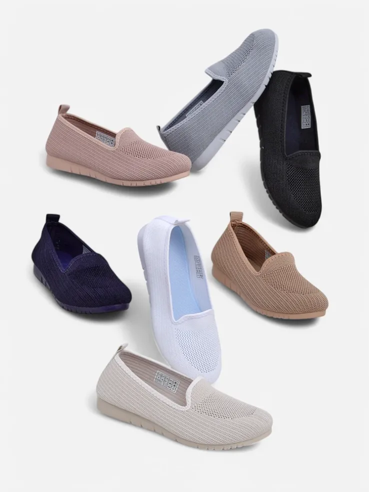 Royalfashion Damskie materiałowe mokasyny Caerit