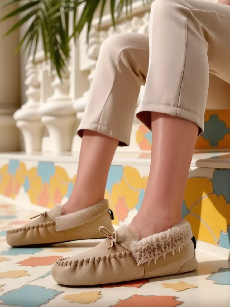 Royalfashion Damskie mokasyny z futerkiem Ahtikes