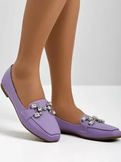 Royalfashion Damskie mokasyny z cyrkoniami Lecilla