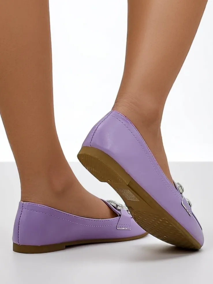 Royalfashion Damskie mokasyny z cyrkoniami Lecilla