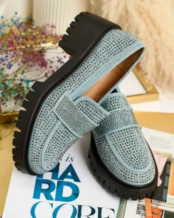 Royalfashion Damskie mokasyny z cyrkoniami Epolls