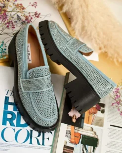 Royalfashion Damskie mokasyny z cyrkoniami Epolls