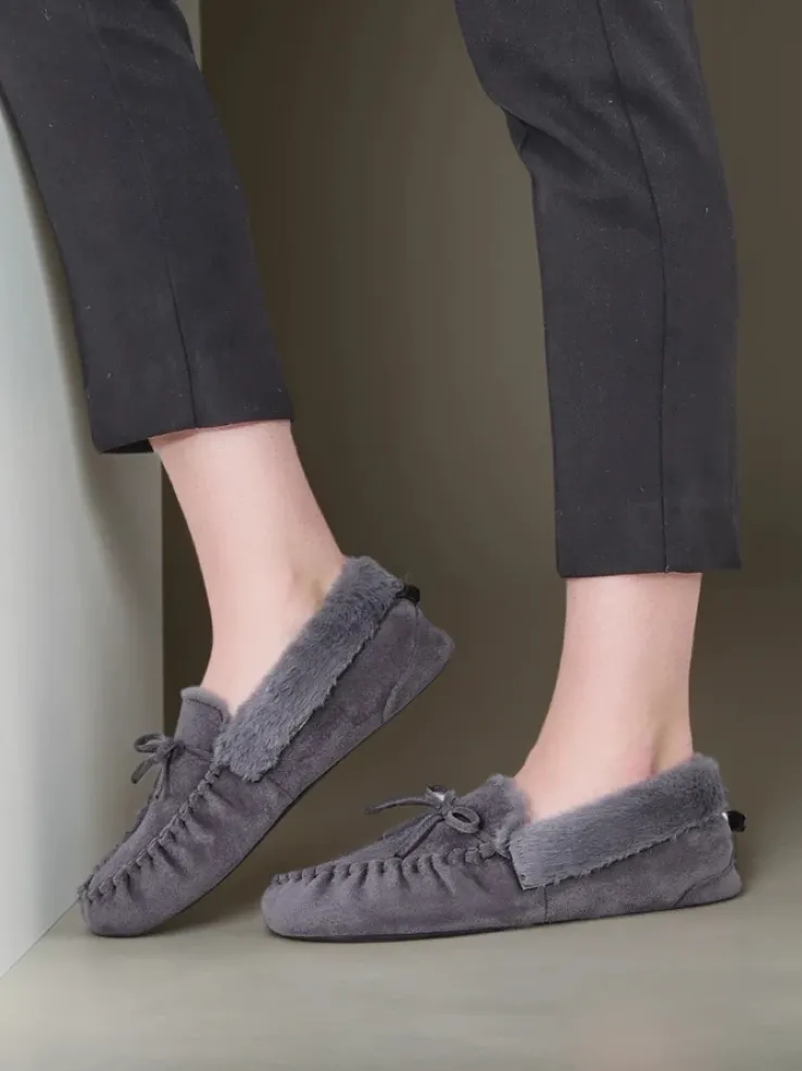 Royalfashion Damskie mokasyny z futerkiem Ahtikes