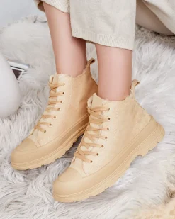 Royalfashion Damskie ocieplane buty sportowe a'la trampki Benvilo