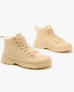 Royalfashion Damskie ocieplane buty sportowe a'la trampki Benvilo