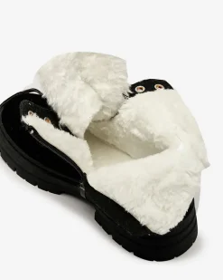 Royalfashion Damskie ocieplane botki typu trapery w kolorze czarnym Radoras