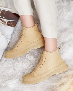 Royalfashion Damskie ocieplane buty sportowe a'la trampki Benvilo