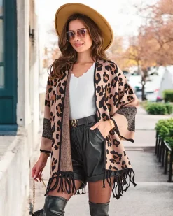 Royalfashion Damskie ponczo z printem