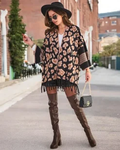 Royalfashion Damskie ponczo z printem