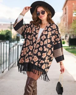 Royalfashion Damskie ponczo z printem