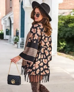 Royalfashion Damskie ponczo z printem