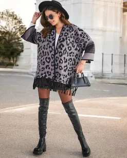 Royalfashion Damskie ponczo z printem