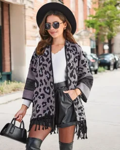 Royalfashion Damskie ponczo z printem