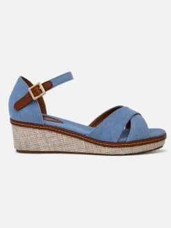 Royalfashion Damskie sandały na koturnie bez palca Terrific