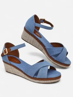 Royalfashion Damskie sandały na koturnie bez palca Terrific