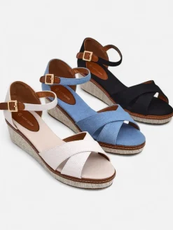 Royalfashion Damskie sandały na koturnie bez palca Terrific