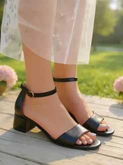 Royalfashion Damskie sandały na niskim obcasie SoftHeels