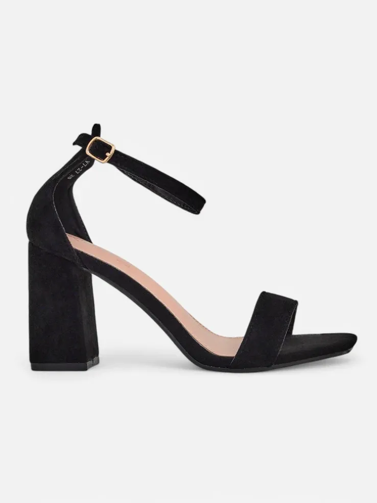 Royalfashion Damskie sandały eko zamszowe Qwadrat