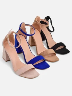 Royalfashion Damskie sandały eko zamszowe Qwadrat