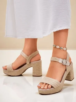 Royalfashion Damskie sandały ze sznurka jutowego Alabamma