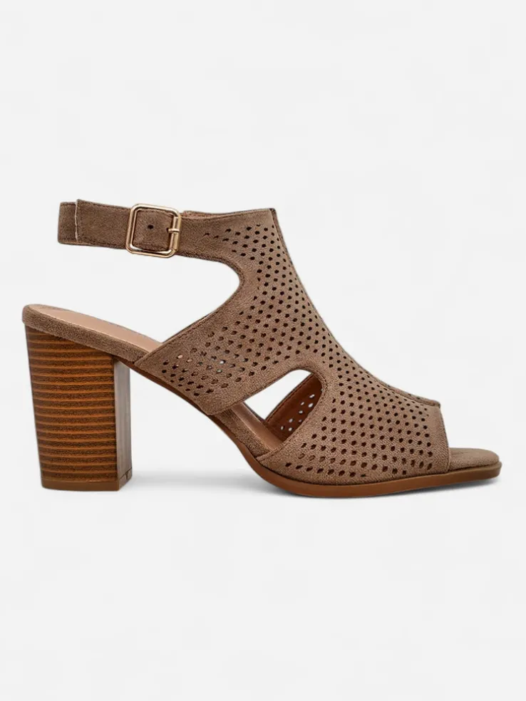 Royalfashion Damskie sandały na słupku ażurowe Abetle