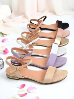 Royalfashion Damskie sandały na płaskiej podeszwie Aronies