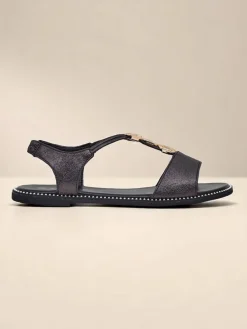 Royalfashion Damskie sandały z ozdobnymi paseczkami Siena Glow