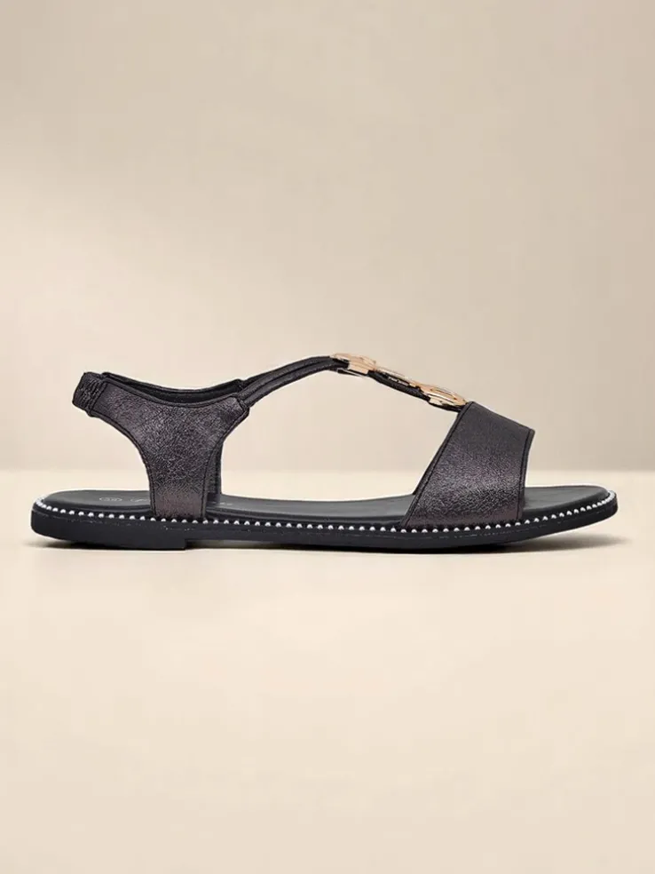 Royalfashion Damskie sandały z ozdobnymi paseczkami Siena Glow