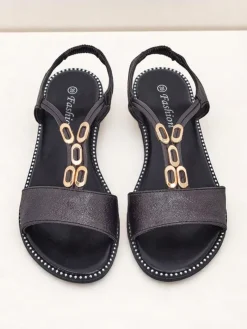 Royalfashion Damskie sandały z ozdobnymi paseczkami Siena Glow