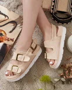 Royalfashion Damskie sandały eko zamszowe Lunnay