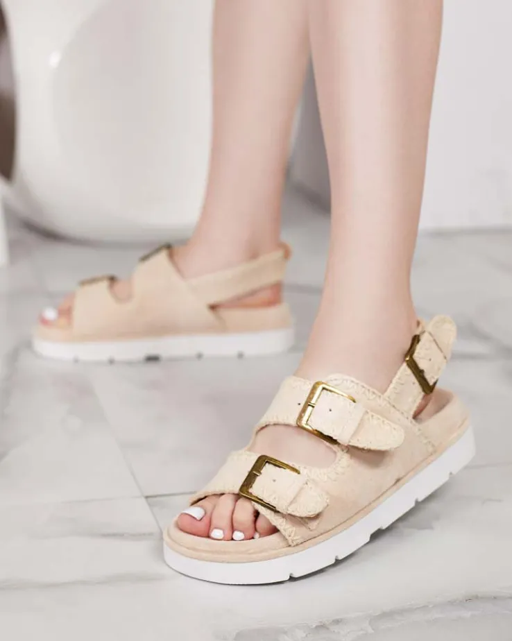 Royalfashion Damskie sandały eko zamszowe Lunnay