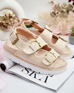 Royalfashion Damskie sandały eko zamszowe Lunnay