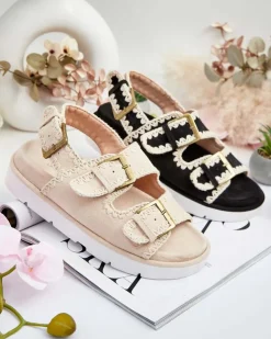 Royalfashion Damskie sandały eko zamszowe Lunnay