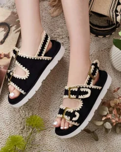 Royalfashion Damskie sandały eko zamszowe Lunnay