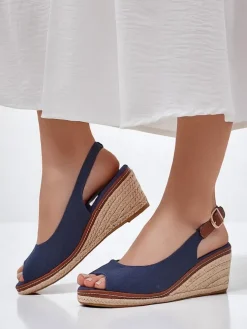 Royalfashion Damskie sandały na koturnie bez palca Tafenis