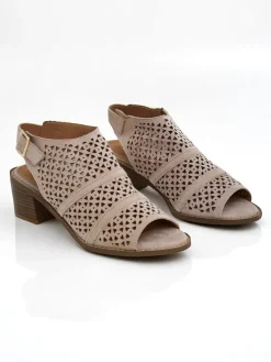 Royalfashion Damskie sandały na niskim słupku ażurowe Elira