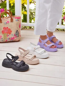 Royalfashion Damskie sandały na grubszej podeszwie Hortez