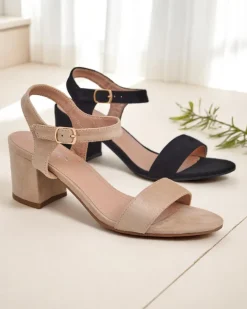 Royalfashion Damskie sandały eko zamszowe Quarter