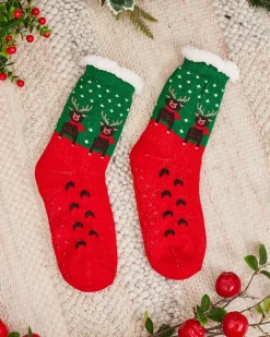 Royalfashion Damskie skarpetki ze świątecznym wzorem
