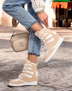 Royalfashion Damskie sportowe botki na koturnie Pamstinsa