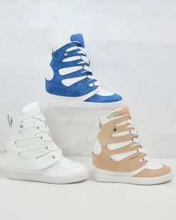 Royalfashion Damskie sportowe botki na koturnie Pamstinsa