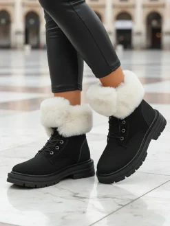 Royalfashion Damskie trapery z futerkiem Nasaha