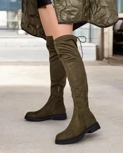 Royalfashion Damskie wsuwane kozaki za kolano Robus